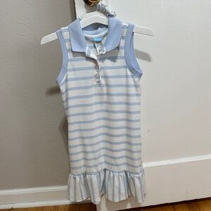 Striped Sleeveless Polo Dress